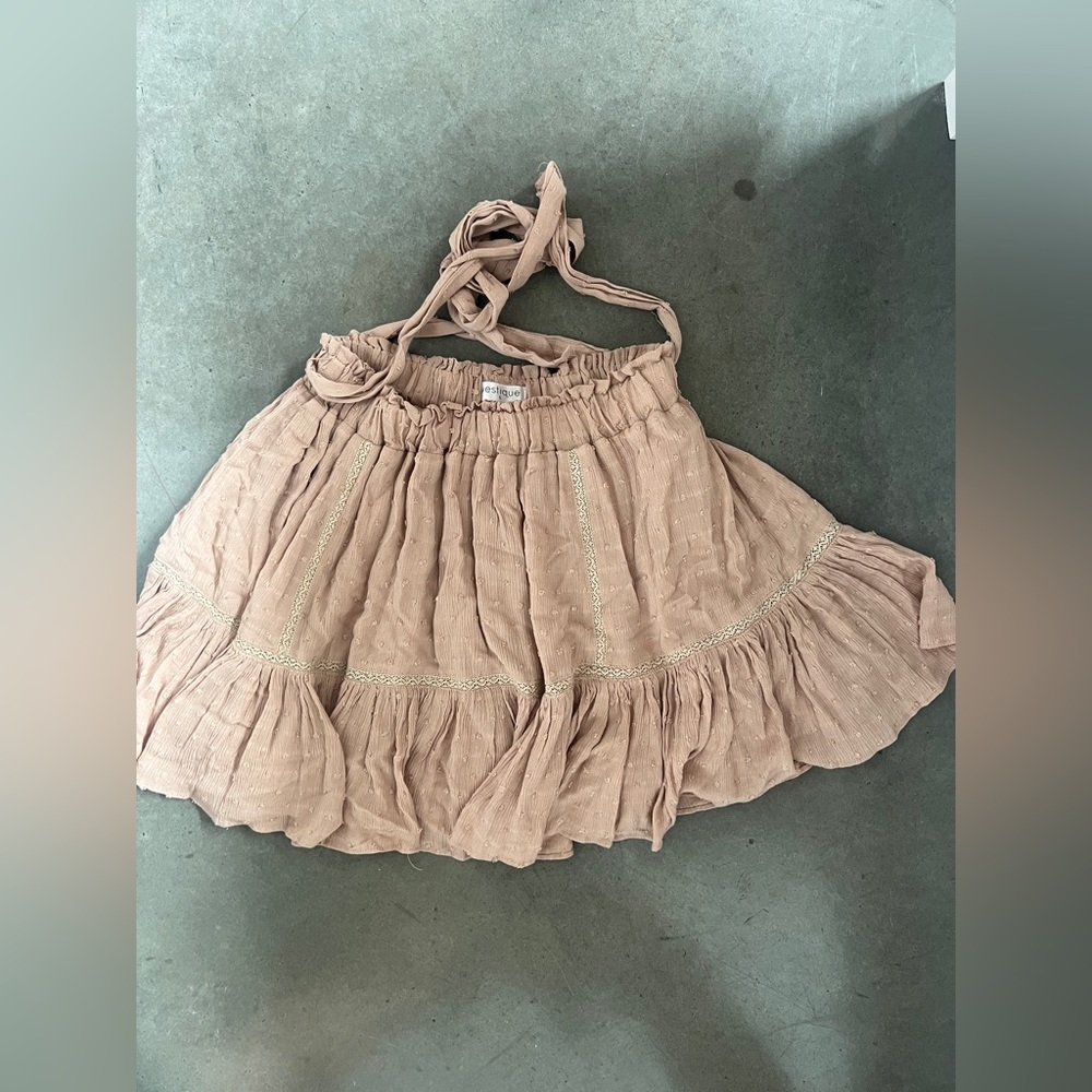 Vestique tie flowy skirt